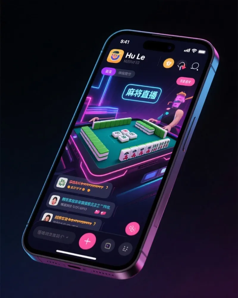 麻将糊了App直播界面展示